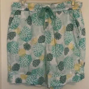 CORAL BAY Linen/Rayon Shorts, Sz S